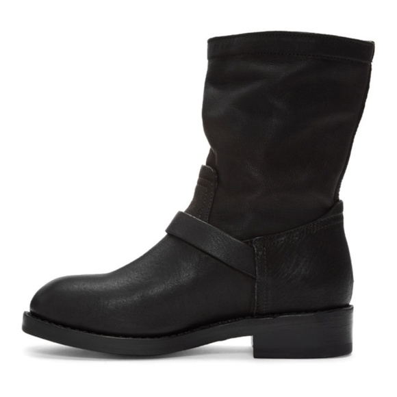 Rag and Bone Black Oliver Moto Boots - Picture 10 of 12